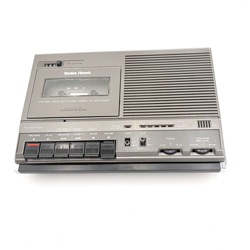 Vintage Radio Shack CTR-69 Voice Activated Cassette Recorder 14-1154 For Parts